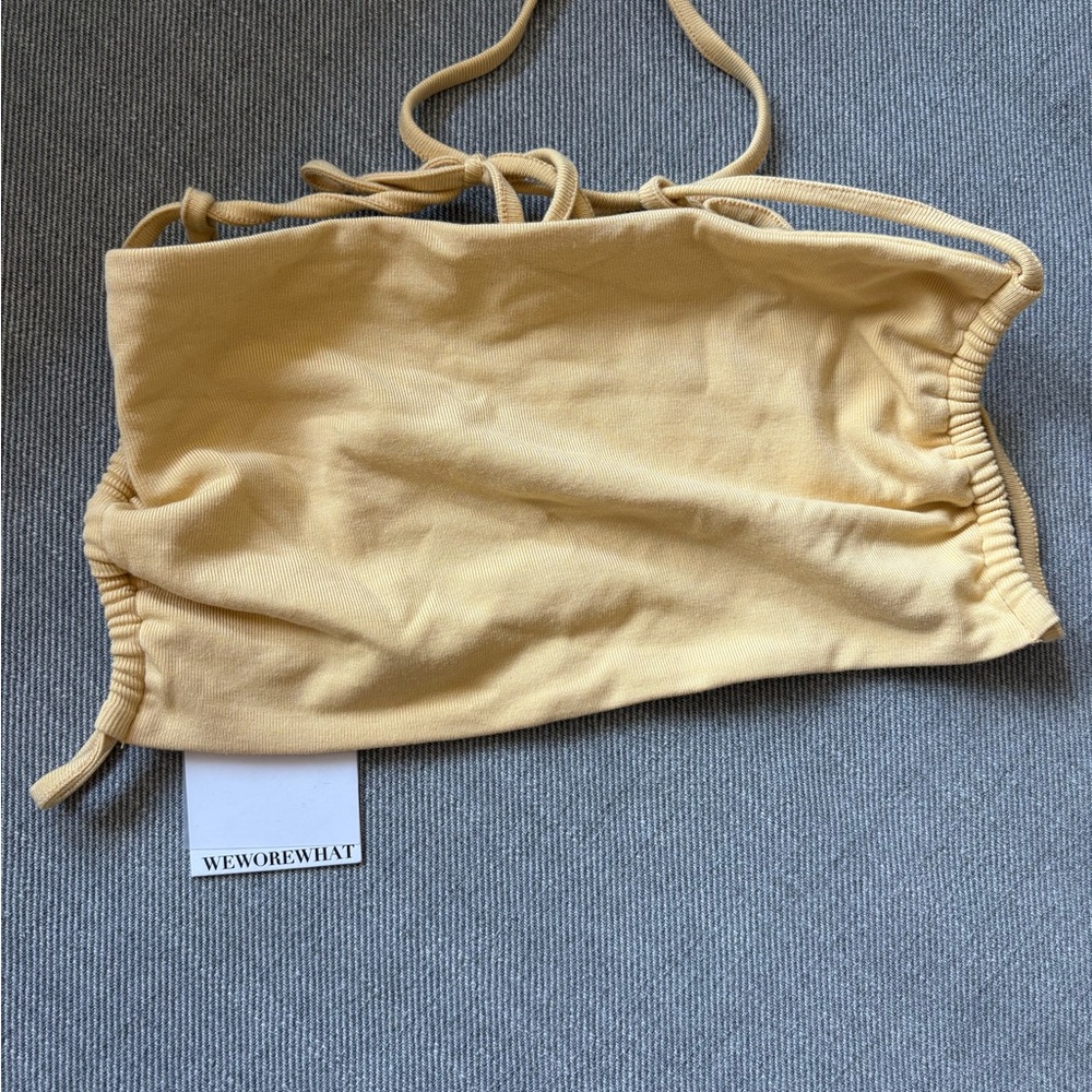 WeWoreWhat Mustard Tube Top